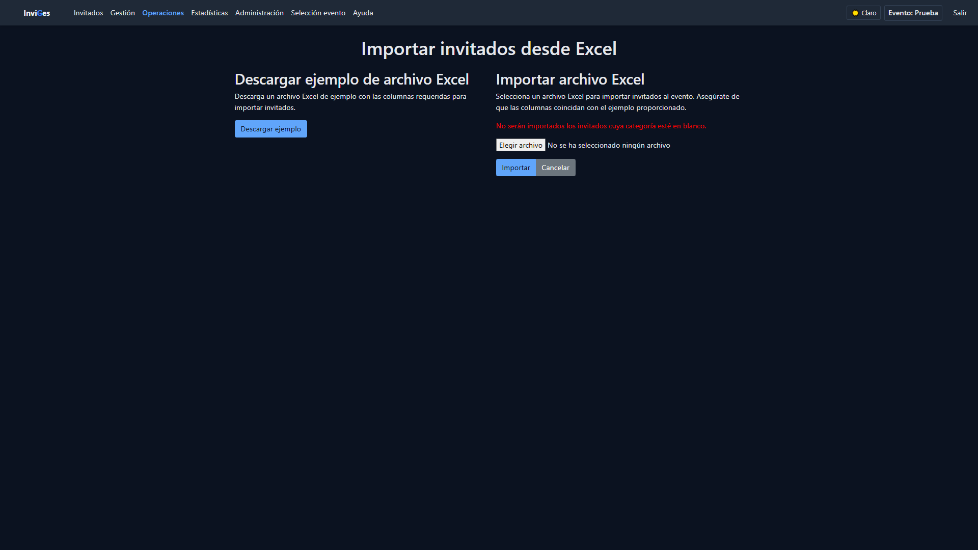 Importar datos